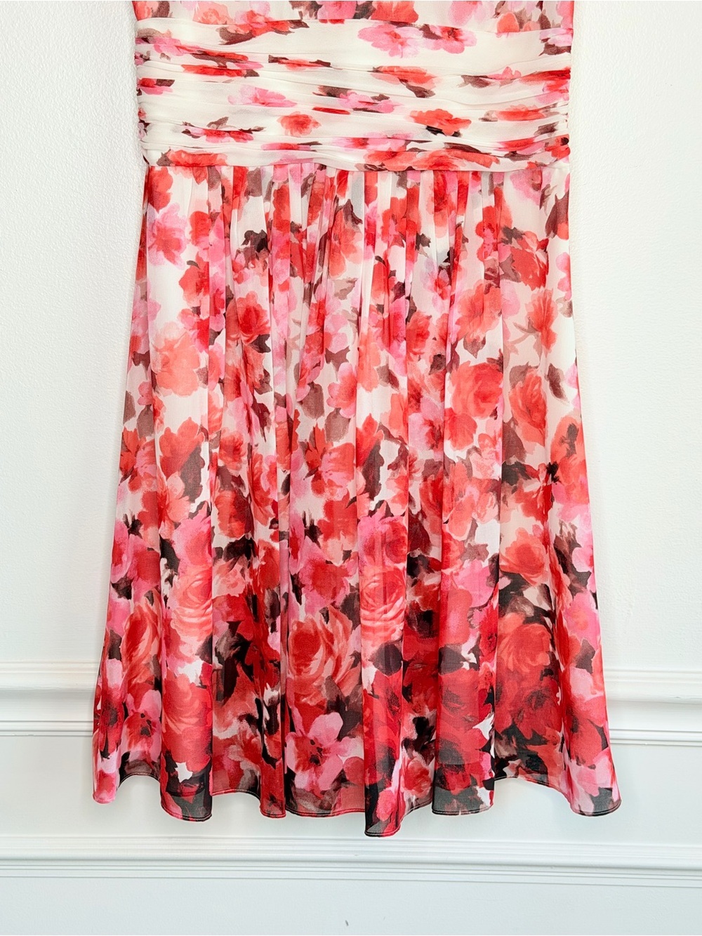 LAUREN Ralph Lauren Vibrant Floral Ruched Sleeveless Midi Dress Women’s Size 4 - Picture 6 of 13